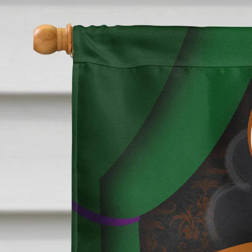 Vista 3 de Caroline's Treasures MLM1470CHF - Bandera de casa de Halloween de Husky siberiano grande para porche, manga de porche, pancarta decorativa