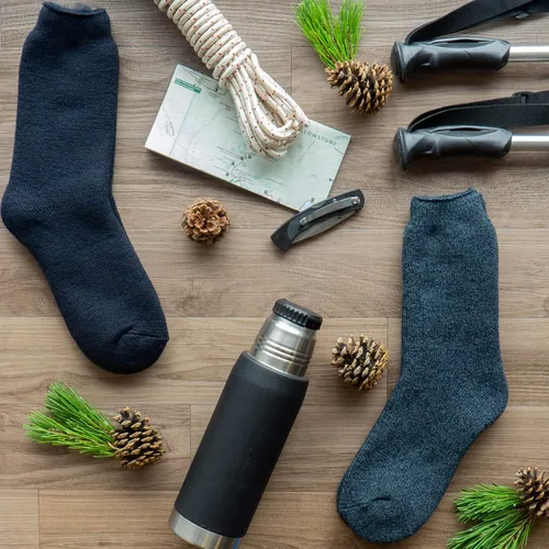 Vista 4 de HOT FEET Thermal Socks for Men 24 Pack, Extreme Cold Boots Socks -Winter Insulated Socks, Cold Weather Size 6-12.
