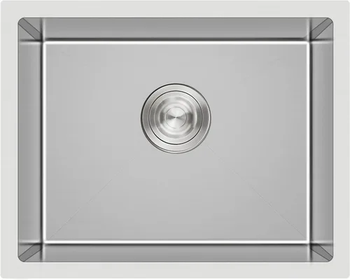 Vista 8 de Fregadero de cocina empotrado de 15 x 15 pulgadas, fregadero de barra de cocina de acero inoxidable T-304 hecho a mano de cuenco único o pequeño