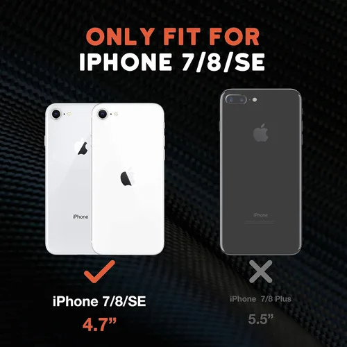 Vista 6 de NTG Funda protectora delgada a prueba de golpes diseñada para iPhone SE 2022/iPhone SE 2020, resistente y ligera, delgada protectora para iPhone