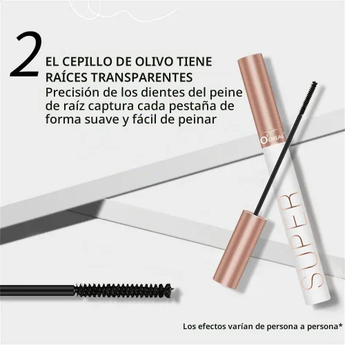 Vista 5 de Honey Whisper - Máscara 4D para pestañas cortas y finas, pestañas extralargas, impermeables, pestañas voluminosas, de larga duración, a prueba