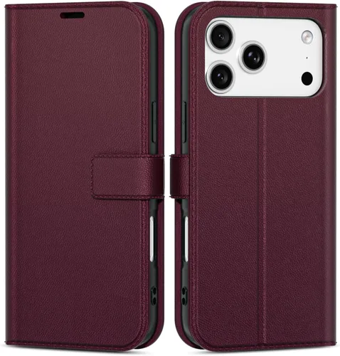 Vista 38 de oakxco Funda tipo cartera para iPhone SE 2022/2020/8/7 con soporte para tarjeta de crédito, funda magnética RFID delgada tipo libro con tapa