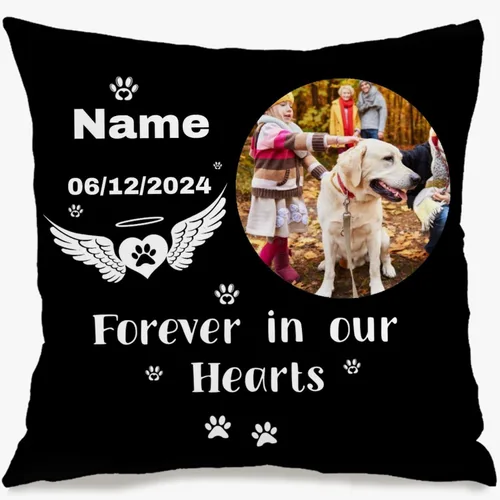 Vista 6 de Personalized Family Photo Pillow Case with one Image and Sentimental Text Adding Warmth to Your Home and offering a Beautiful idea