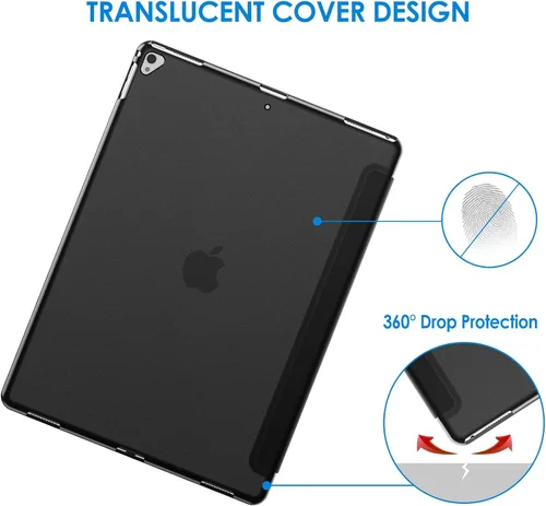 Vista 4 de JETech Funda para iPad Pro de 12.9 pulgadas (1ª y 2ª generación, modelos 2015 y 2017), activación/suspensión automática (negro)