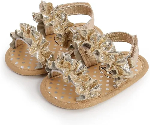 Vista 10 de Sandalias de verano para bebés, niñas y niños, unisex, antideslizantes, suela suave, transpirable, para primeros pasos, zapatos de playa al aire