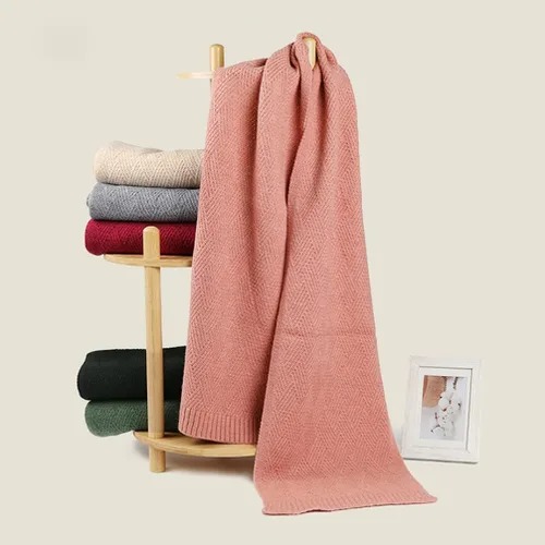 Vista 8 de Bufanda de punto de lana, gorro de esquí, guantes táctiles para invierno, para mujer y hombre
