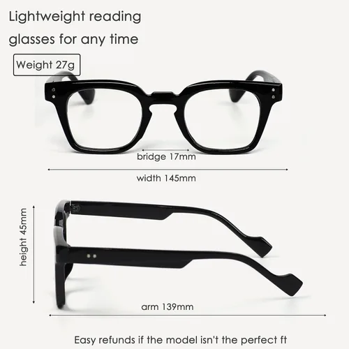 Vista 3 de Round Small Frame Reading Glasses for Women Readers for Men Blue Light Blocking Retro