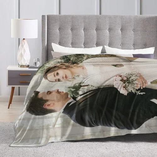 Vista 5 de Manta personalizada con fotos, texto, manta personalizada de collage de fotos, manta de franela personalizada, ropa de cama de cumpleaños, Navidad