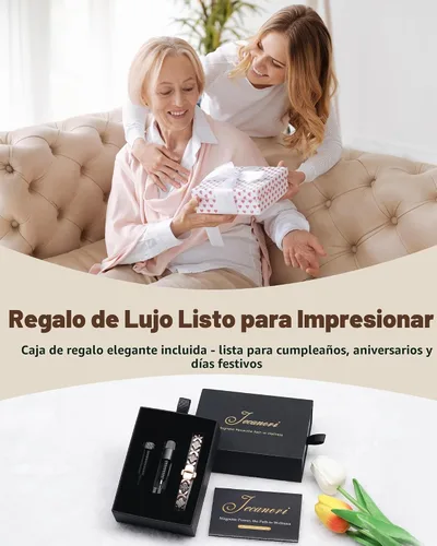 Vista 7 de Pulseras de cobre para mujer, pulsera magnética de cobre puro