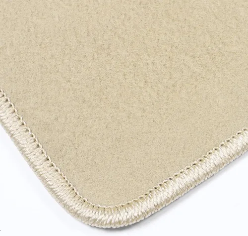 Vista 3 de IKON MOTORSPORTS, tapetes para piso compatibles con BMW F10 Serie 5 Sedán de 4 puertas, 2011-2016, ajuste de fábrica, color beige, de nailon