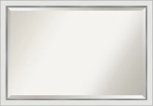 Vista 40 de Amanti Art - Espejo de baño blanco para sobre lavabo, espejo de tocador rectangular blanco de 35x45 para gabinete, marco moderno extragrande, se