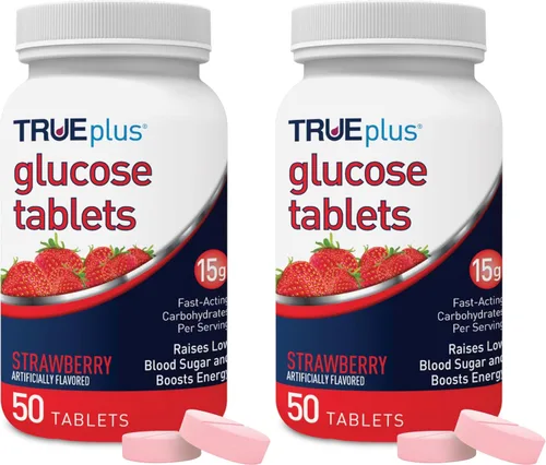 Vista 43 de TRUEplus® Tabletas de glucosa, sabor surtido (uva, frambuesa, naranja), botella de 50 unidades (1)