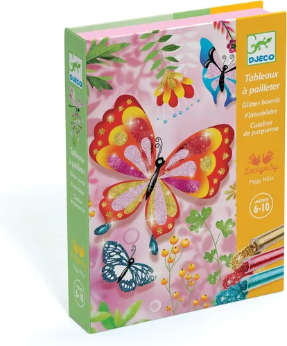 Vista 5 de DJECO Kit de manualidades con purpurina de mariposas