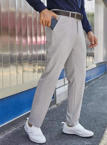 Vista 4 de JMIERR Pantalones de golf para hombre, elásticos, ajustados, para correr, viajes, trabajo, pantalones de vestir chinos para hombre