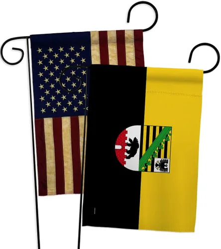 Vista 4 de Saxony Anhalt Garden Flags 2pcs Pack Regional Germany States Central Europe Territory Old History Country Particular Area Small Decorative Gift Yard
