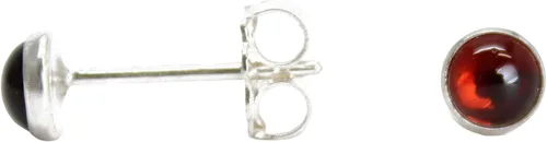 Vista 51 de Aretes de tuerca con piedras preciosas para mujeres y niñas, bisel redondo de 0.157 in de plata esterlina 925