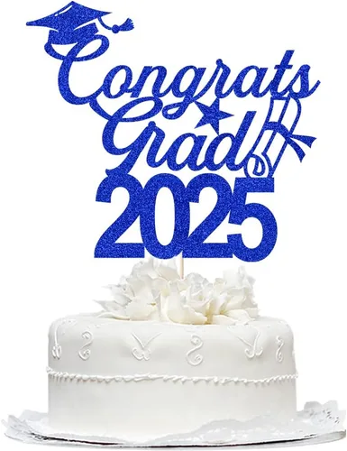 Vista 7 de Decoración para tartas Congrats Masters 2025, decoración de pastel de felicitaciones graduadas, suministros de decoración de fiesta de graduación