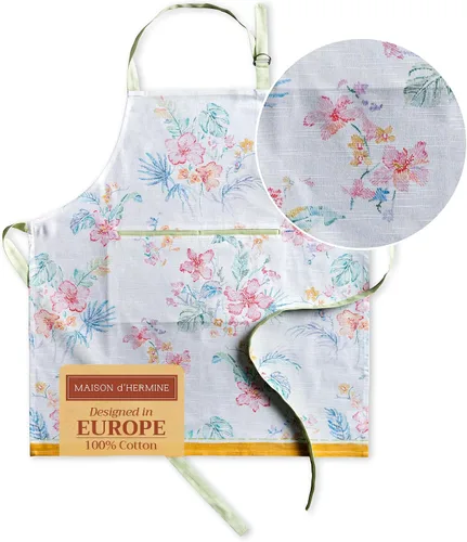 Vista 82 de Maison d' Hermine Delantales para mujer con bolsillo, 100% algodón (27.50 x 31.50 pulgadas)