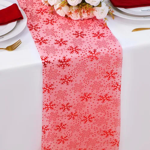 Vista 29 de Snowkingdom Camino de mesa dorado metálico con purpurina de 11 x 108 pulgadas, malla fina brillante, decoración de mesa para boda, despedida