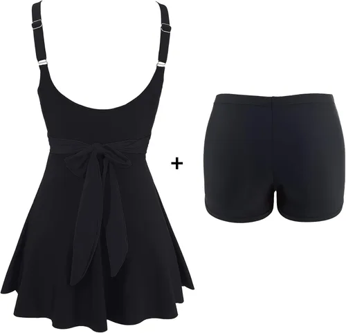 Vista 6 de SuperPrity trajes de baño de dos piezas para mujer, prenda superior con volantes, prenda inferior con cintura alta