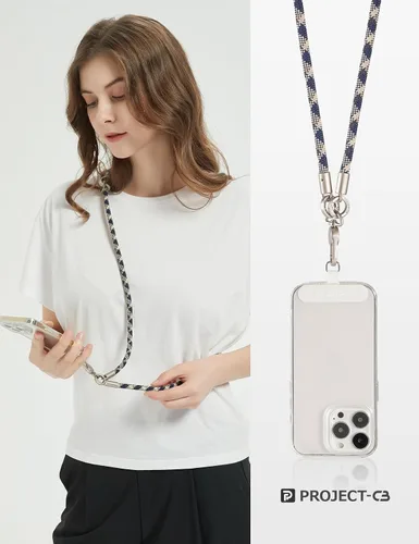 Vista 2 de 1 cordón para teléfono, 2 lengüetas para teléfono, cordones para teléfono celular alrededor del cuello, cordón de cuerda, correa universal ajustable