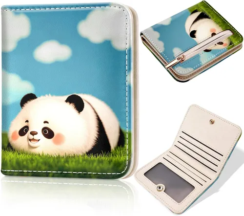 Vista 19 de Toughergun Billetera para Mujeres con Bloqueo RFID, Pequeña, Compacta, Bifold de Cuero de Lujo, Billetera de Bolsillo para Damas, Mini Monedero