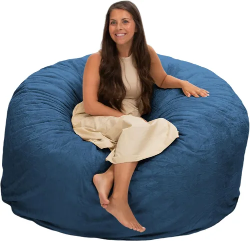 Vista 14 de ULTIMATE SACK 5000 (5 pies) Funda para silla puff en varios colores: Solo funda (5000, piel marrón)