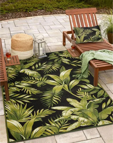 Vista 28 de Liora Manne Marina - Almohadas de fácil cuidado para interiores y exteriores, 12 x 18 pulgadas, color verde Verde Libre de Abejas