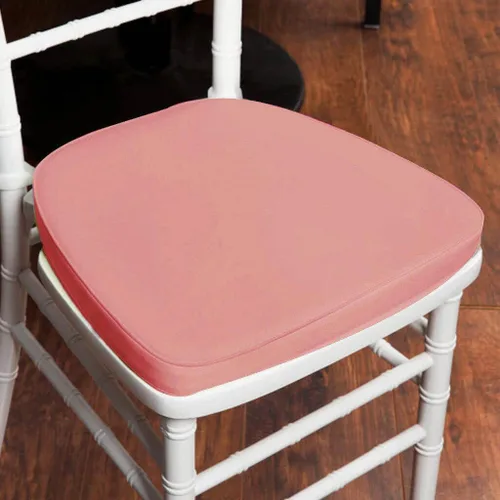 Vista 13 de Efavormart Cojín de 2" de espesor para silla Chiavari en negro, cojín de asiento de espuma con efecto memoria con lazos y funda extraíble