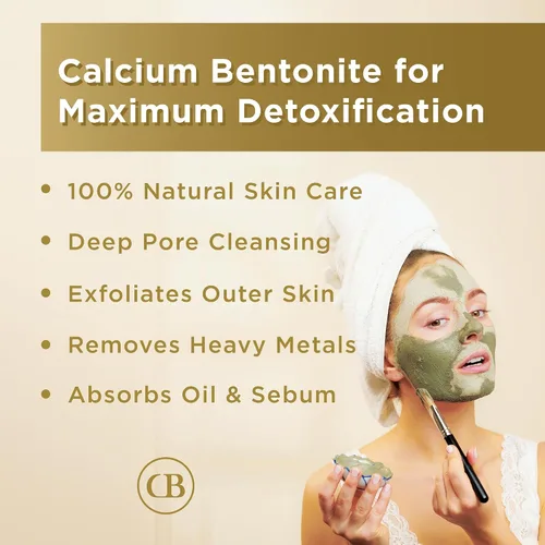 Vista 2 de California Biology Mascarillas de arcilla para cara y cuerpo Polvo curativo indio para pieles sensibles Máscara facial y exfoliante corporal