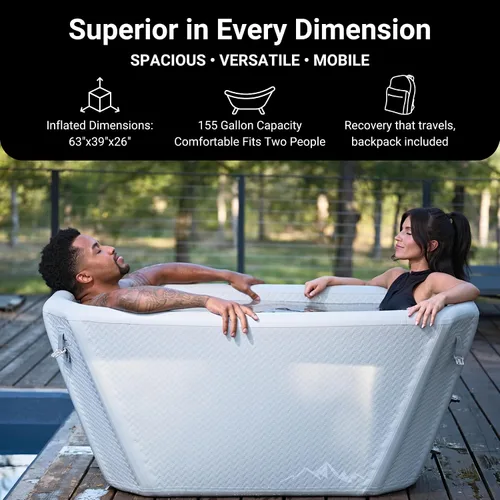 Vista 6 de Bañera fría con enfriador de agua – Enfriador de agua caliente y fría eficiente de 1 HP para baño de hielo – Bañera de hielo premium con enfriador