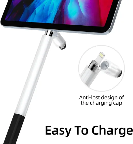 Vista 3 de Compatible con Apple Pencil de 1ª generación, funda de silicona antideslizante, [con 10 fundas de punta de silicona] para Apple Pencil de 1ª Negro