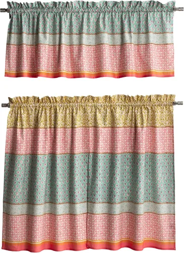 Vista 32 de Maison d' Hermine Juego de cortinas de cocina para ventanas, juego de cortinas de cocina 100% algodón, cenefas para el hogar [2 niveles