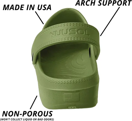 Vista 4 de NUUSOL Zuecos unisex McCall calzado antideslizante para senderismofascitis plantar cojín suave, ligero y cómodo soporte de arco y plantilla