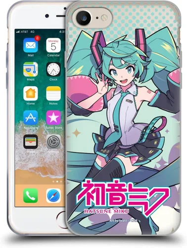 Vista 66 de Head Case Designs Licencia Oficial Hatsune Miku Gráficos Lindos Carcasa de Gel [Protección de Grado Militar] Compatible con Apple iPhone 7