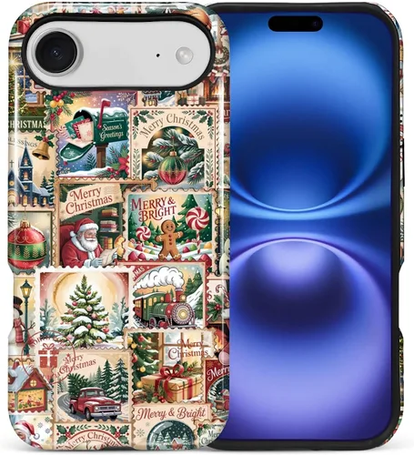 Vista 75 de Funda para iPhone 13 iPhone 14, a prueba de golpes, funda protectora híbrida de 2 capas, doble protección contra caídas, antiarañazos, diseño