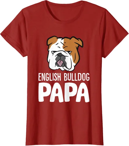 Vista 77 de Camiseta divertida de Bulldog Inglés para papá dueño de perro, Negro