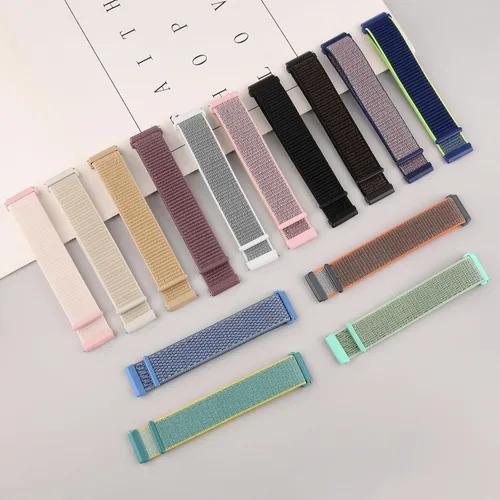 Vista 2 de Bandas de nailon para Fitbit Versa 2 - Pulseras deportivas de repuesto suaves y transpirables para mujeres y hombres Negro
