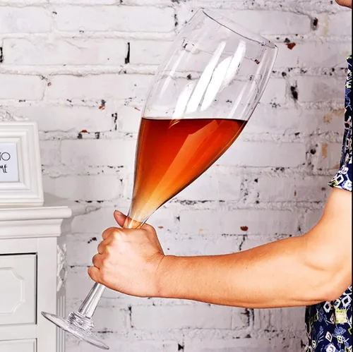 Vista 6 de YUANXIN Copa de Vino Gigante del Mundo Vaso de Vino de Tallo Gigante Vaso de Vino Creativo Extra Grande Vaso de Champán de Tamaño Excesivo Vaso