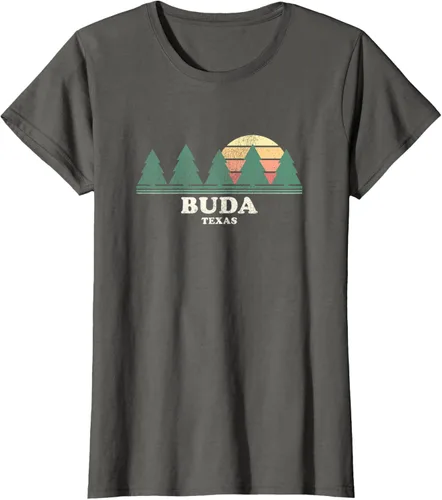 Vista 6 de Buda TX Vintage Throwback Tee Retro 70s Design T-Shirt
