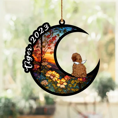 Vista 142 de Nazenti Atrapasoles conmemorativo para perros, adornos de Navidad personalizados para perros, adorno de Navidad, regalos conmemorativos para perros