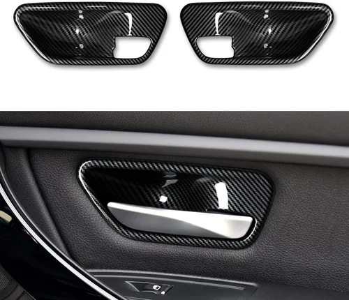Vista 10 de Funda para reposabrazos de automóvil, caja de almacenamiento de tapa de color carbono, ajuste ABS para BMW F30 2012 2013 2014 2015 2016 2017 2018