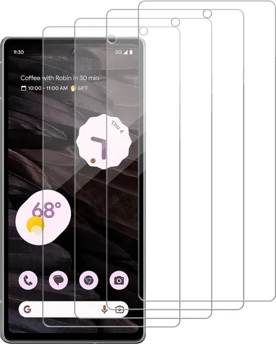 Vista 7 de Paquete de 4 protectores de pantalla de vidrio compatibles con Google Pixel 3 XL [dureza 9H], vidrio templado para pantalla HD, resistente a