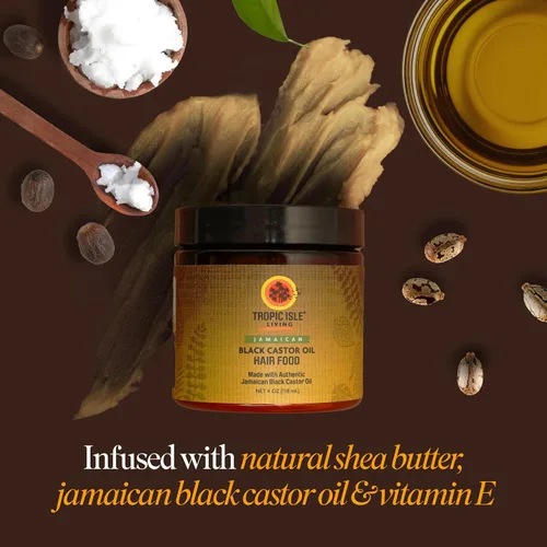 Vista 2 de Tropic Isle Living Aceite de ricino negro jamaicano para el cabello, 4 onzas (paquete de 2) – Fórmula rica en nutrientes para la nutrición del cuero