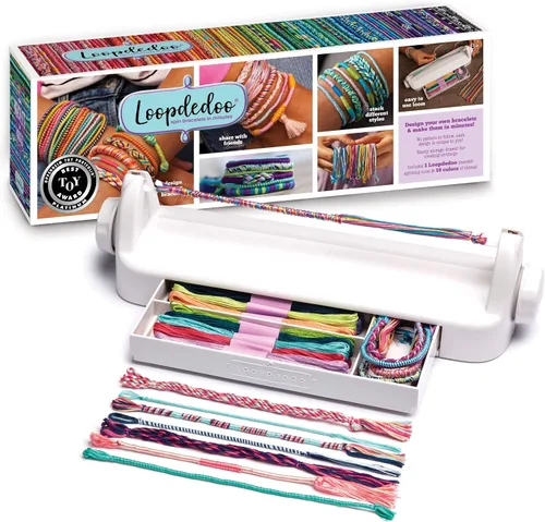 Vista 10 de Colorspin - Kit eléctrico para hacer pulseras de la amistad, haz pulseras en minutos para cumpleaños y regalos de amistad, haz 15 pulseras, diseño