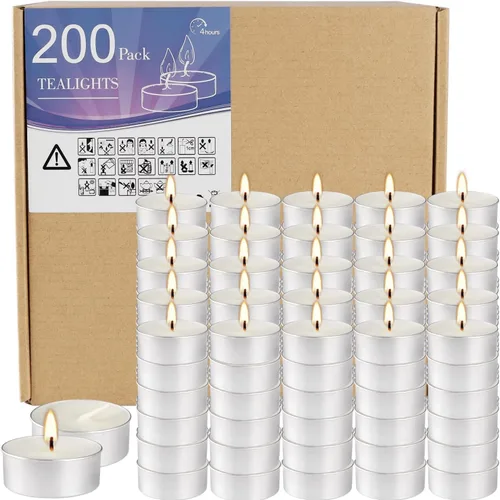 Vista 14 de Velas aromáticas de rosa rosa, paquete de 100 velas votivas gigantes a granel, juego de velas de té sin humo para el día de San Valentín