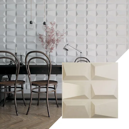 Vista 6 de Ekena Millwork WP20X20STWH 19 5/8 pulgadas de ancho x 19 5/8 pulgadas de alto Stratford EnduraWall Decorativo 3D Panel de pared cubre 2.67 pies