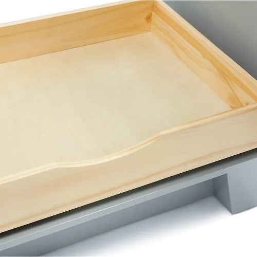 Vista 6 de ARIEL Personalizar Taylor - Tocador de baño de 72 pulgadas, madera maciza, puertas y cajones de cierre suave, color gris