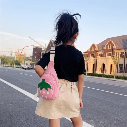 Vista 4 de Hiflyer Sling Bag Bolso de hombro Bolso de pecho, Mochila pequeña Bolsa de eslinga, Bolso Kawaii Mochila Kawaii Mochila Mochila Sling, rosado