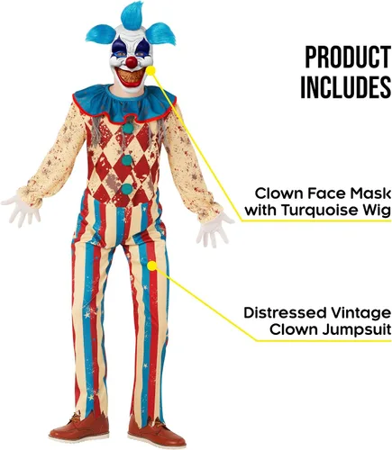 Vista 2 de Morph Scary Clown Costume For Kids Creepy Clown Costume For Kids Killer Clown Costume For Kids Clown Costume Halloween